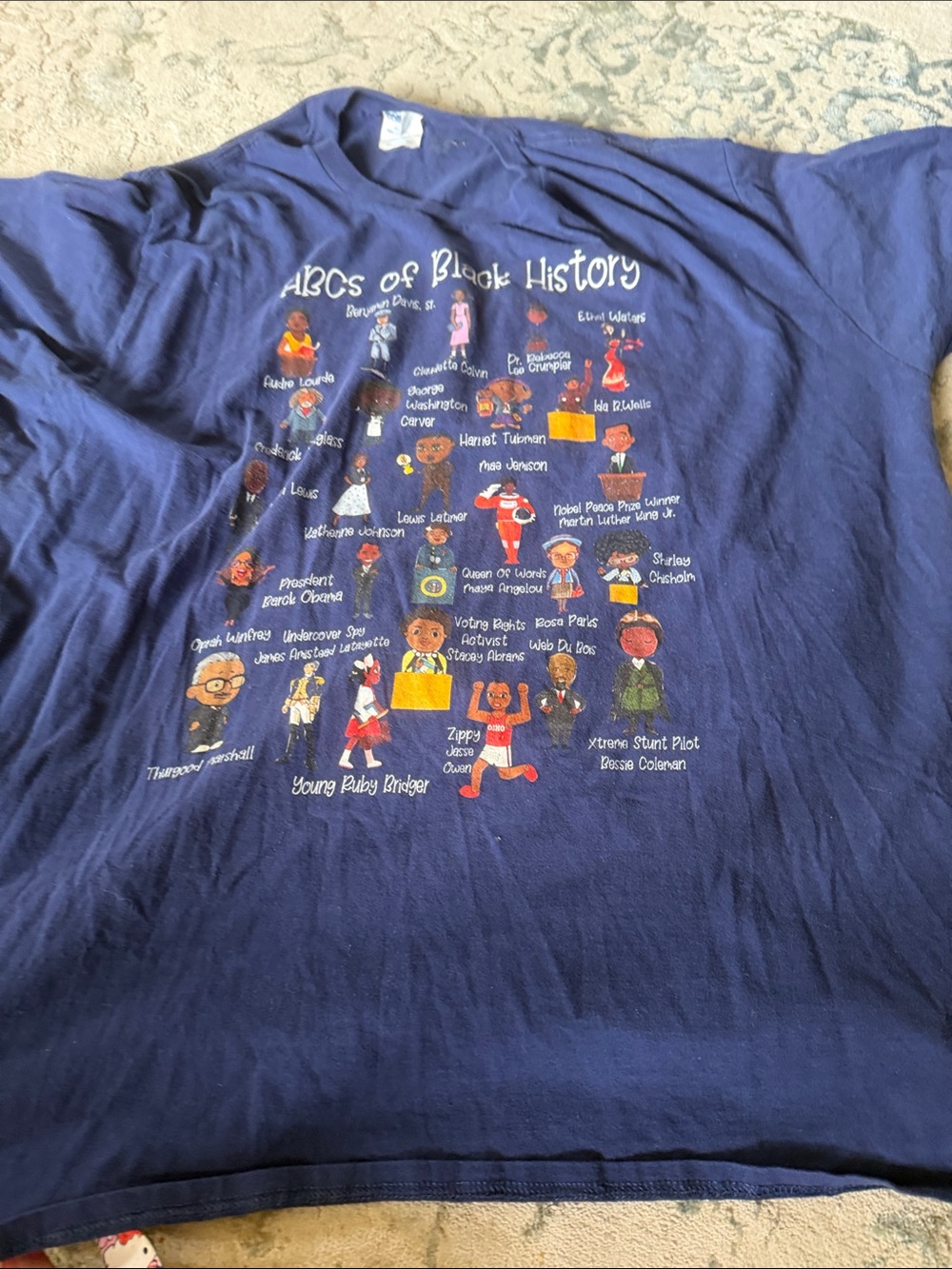 Port and Company Navy ABCs of Black History Graphic Tee